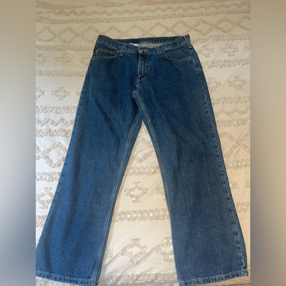 Carhartt Blue Denim Relaxed Fit Jeans